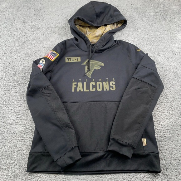 Atlanta Falcons Hoodie Womens Medium Black NFL Football Salute To Service Nike - Picture 2 of 12